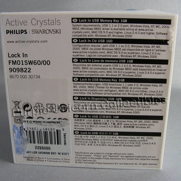 Swarovski Philips Active Crystals Lock-In USB Memory Key - Picture 3 of 3